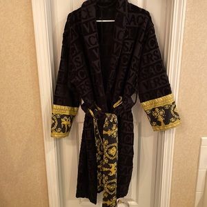 Medusa head terrycloth robe